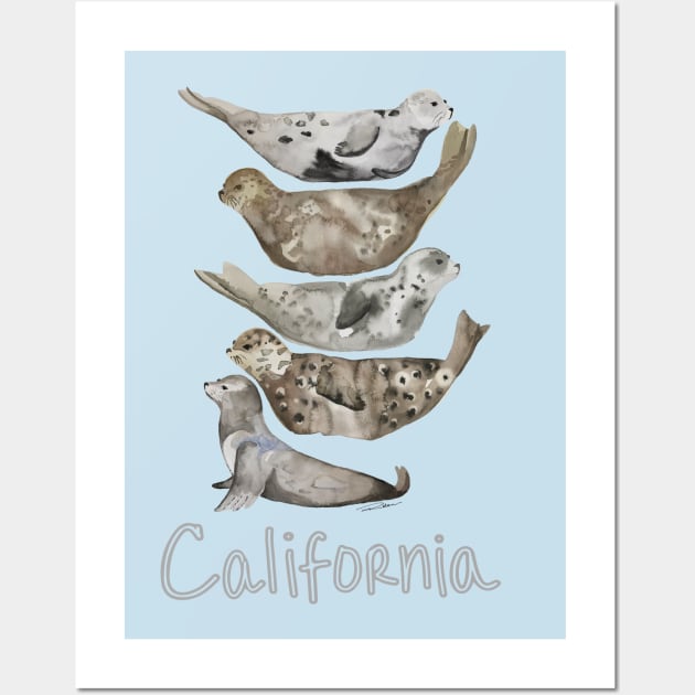 Seals of La Jolla Wall Art by Limezinnias Design